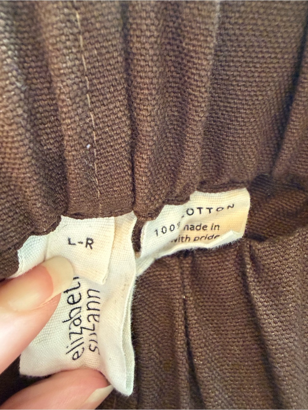 Elizabeth Suzann Umber Cotton Canvas Wide-Leg Pants L - Picture 3 of 7